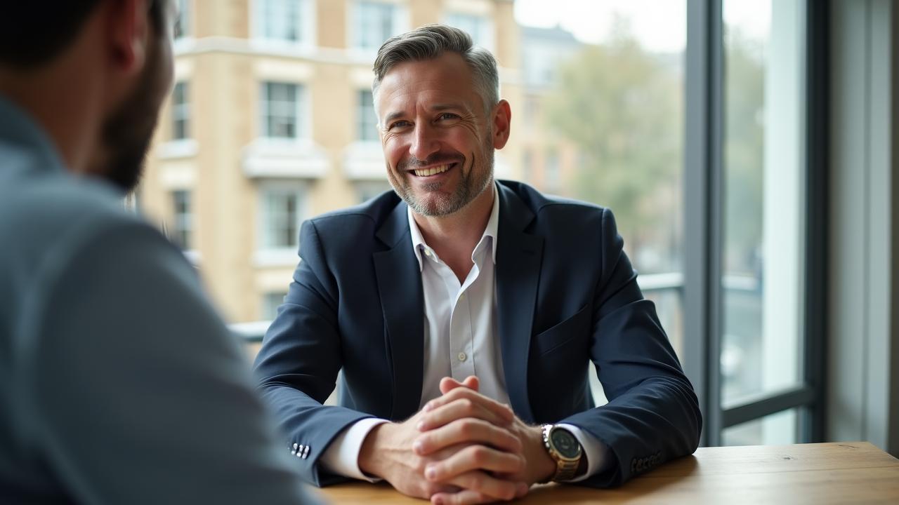 Professional consultation session in a modern Leeds office