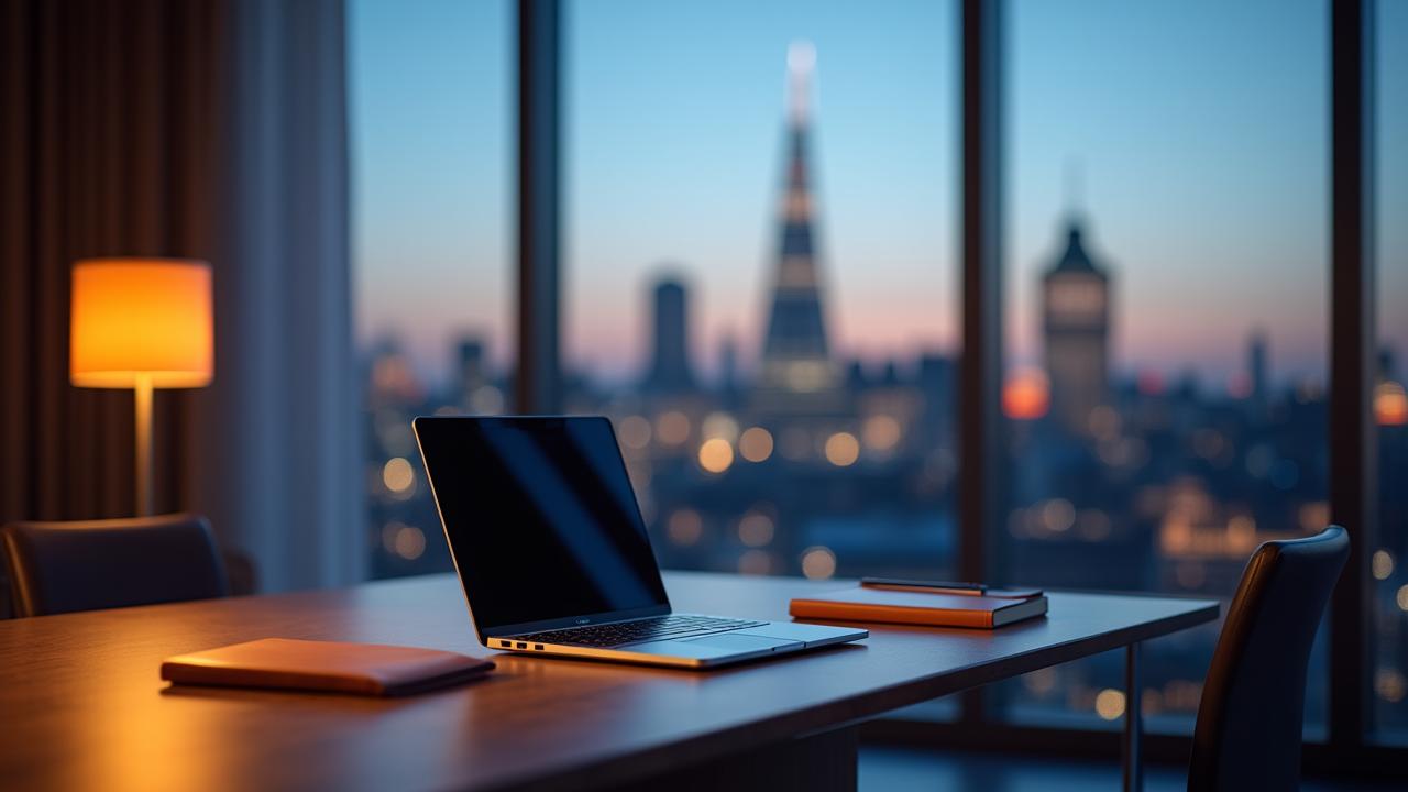 Executive professional in a sophisticated modern Leeds office